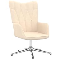 Relaxační křeslo krémové textil, 327591 - Křeslo