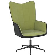 Relaxační křeslo světle zelené samet a PVC, 327834 - Křeslo