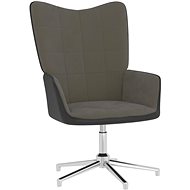SHUMEE houpací křeslo se stoličkou, textil, hnědé, 3121276 - Křeslo