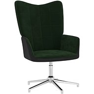 SHUMEE houpací křeslo se stoličkou, textil, krémové, 3121281 - Křeslo