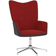 Relaxační křeslo vínové samet a PVC, 327858 - Křeslo