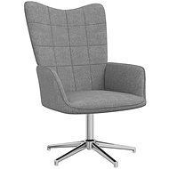 Relaxační židle světle šedá textil, 327985 - Křeslo