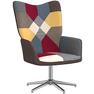 Relaxační křeslo patchwork textil, 328189 - Křeslo