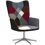 Relaxační křeslo patchwork textil, 328201 - Křeslo
