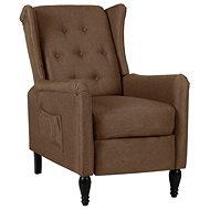Polohovací křeslo hnědé textil, 329324 - Křeslo