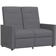 SHUMEE křeslo s podnožkou, textil, hnědé - Křeslo