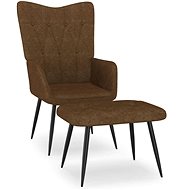 SHUMEE křeslo se stoličkou, textil, černé, 3121253 - Křeslo