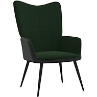 SHUMEE křeslo se stoličkou, textil, tmavě šedé, 3121252 - Křeslo