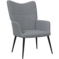 Relaxační židle světle šedá textil, 327941 - Křeslo