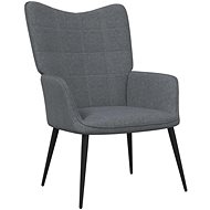 Relaxační židle tmavě šedá textil, 327942 - Křeslo