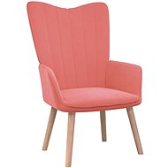 Relaxační křeslo růžové samet, 327659 - Křeslo