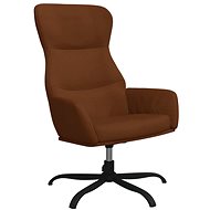 SHUMEE polohovací křeslo, samet, hnědé, 329287 - Křeslo