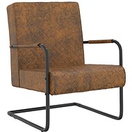 SHUMEE polohovací křeslo, textil, hnědé, 342281 - Křeslo