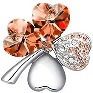 Gaira Quatrefoil brooch 313001 Silver-orange - Brooch