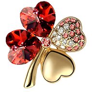 Gaira Four-leaf clover brooch 313001 Gold-red - Brooch
