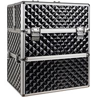 Soulima 22529 Two-piece cosmetic case 42,5 × 35 × 24,5 cm, black and silver - Makeup Case