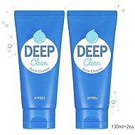 A'PIEU Deep Clean Foam Cleanser SET, 2 × 130 ml - Facial Cleansing Foam