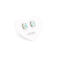 Colektio Opal earrings oval (Ag 925/1000, 0.29 g) - Earrings