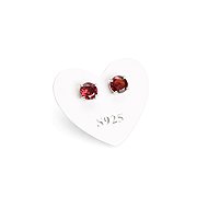 COlektio Garnet faceted earrings (Ag 925/1000, 0.23 g) - Earrings