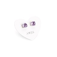 Colektio Earrings Amethyst faceted. (Ag 925/1000, 0.23 g) - Earrings