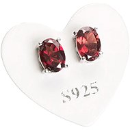 Colektio Garnet Pheasant. Oval earrings (Ag 925/1000, 0,29 g) - Earrings