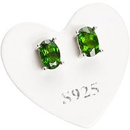 Colektio Diopsid facet. Earrings oval Ag (925/1000, 0,29 g) - Earrings