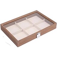Colektio Jewellery case with glass lid - 6 compartments - Jewellery Box