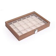 Colektio Jewellery case with glass lid - 18 compartments - Jewellery Box