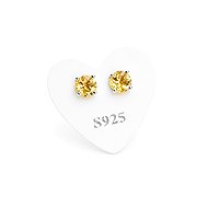 Colektio Citrín fazet. náušnice (Ag 925/1000, 0,23 g) - Earrings