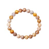 Colektio Zkamenělý korál náramek 8 mm - Bracelet