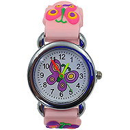 QKIDS Butterfly Romance watch, pink - Children's Watch