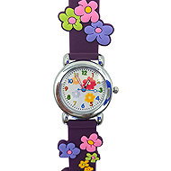 QKIDS Flower watch, purple - Children's Watch