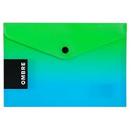 Dokumentenmappe KARTON P+P OMBRE mit Druckknopfverschluss, A5, grün - Dokumentenmappe
