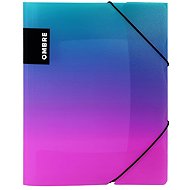P+P OMBRE cardboard folder with rubber A4 PP, pink - Document Folder