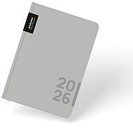 CARDBOARD P+P PASTELINI A5 daily 2026, grey - Planner