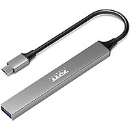 PORT CONNECT USB-C HUB, 4× USB + 1× USB-C 100W PD, silbern - Dockingstation