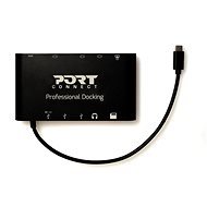 PORT CONNECT Docking Station 8in1 LAN, HDMI, mini Display Port, VGA, USB-C 60W, 3x USB-A, - Docking Station