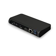 PORT CONNECT dokkoló állomás 8in1 USB-C, dual video, Ethernet, Display Port, audio, USB 3.0 - Dokkoló állomás
