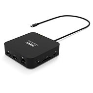 PORT CONNECT USB-C Docking Station 10in1, 2x4K Display Port, 5x USB-A, USB-C 85W PD, Ethernet, SD - Docking Station
