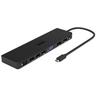 PORT CONNECT dokkolóállomás 11in1, 1x4K, RJ45, HDMI, Display Port, VGA, USB-C 100W, 4xUSB-A, micro/SD - Dokkoló állomás