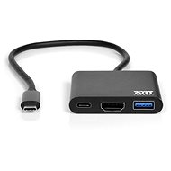 PORT CONNECT USB-C HUB, HDMI 1X 4K + USB-A + USB-C, schwarz - Dockingstation
