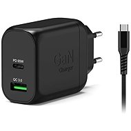 PORT CONNECT ESSENTIEL GaN2 USB-C PD & USB-A QC wall charger, 65W, 2m USB-C cable - Wall Charger