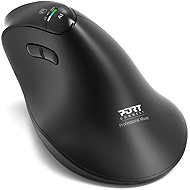 PORT CONNECT Ergo Auditor, Bluetooth and 2.4GHz, USB-C, black - Mouse