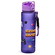 Puckator Unbreakable Plastic Bottle with Lid 600ml, Game Over - Drinking Bottle