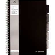 PUKKA PAD Black project book, A4, lined, 125 sheets - Notepad