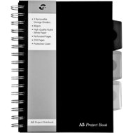 PUKKA PAD Black project book, A5, lined, 125 sheets - Notepad
