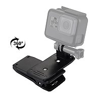 PULUZ 360° gyorsrögzítő csipesz, hátizsákra / siltes sapkára - GoPro, Insta360, DJI és egyéb kamerák - Akciókamera kiegészítő