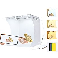 PULUZ 23cm Ring LED Panel Folding Portable Light Photo Lighting Studio Shooting Tent Box Kit with 6 - Camera Light