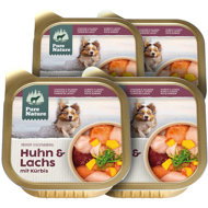 Pure Nature Dog Adult pate Chicken and Salmon 4 × 150 g - Pate for Dogs