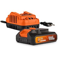 POWERPLUS Battery Charger 20V/40V 2,0Ah + Battery 20V Li-Ion 2,0Ah POWDP90620 - Charger and Spare Batteries
